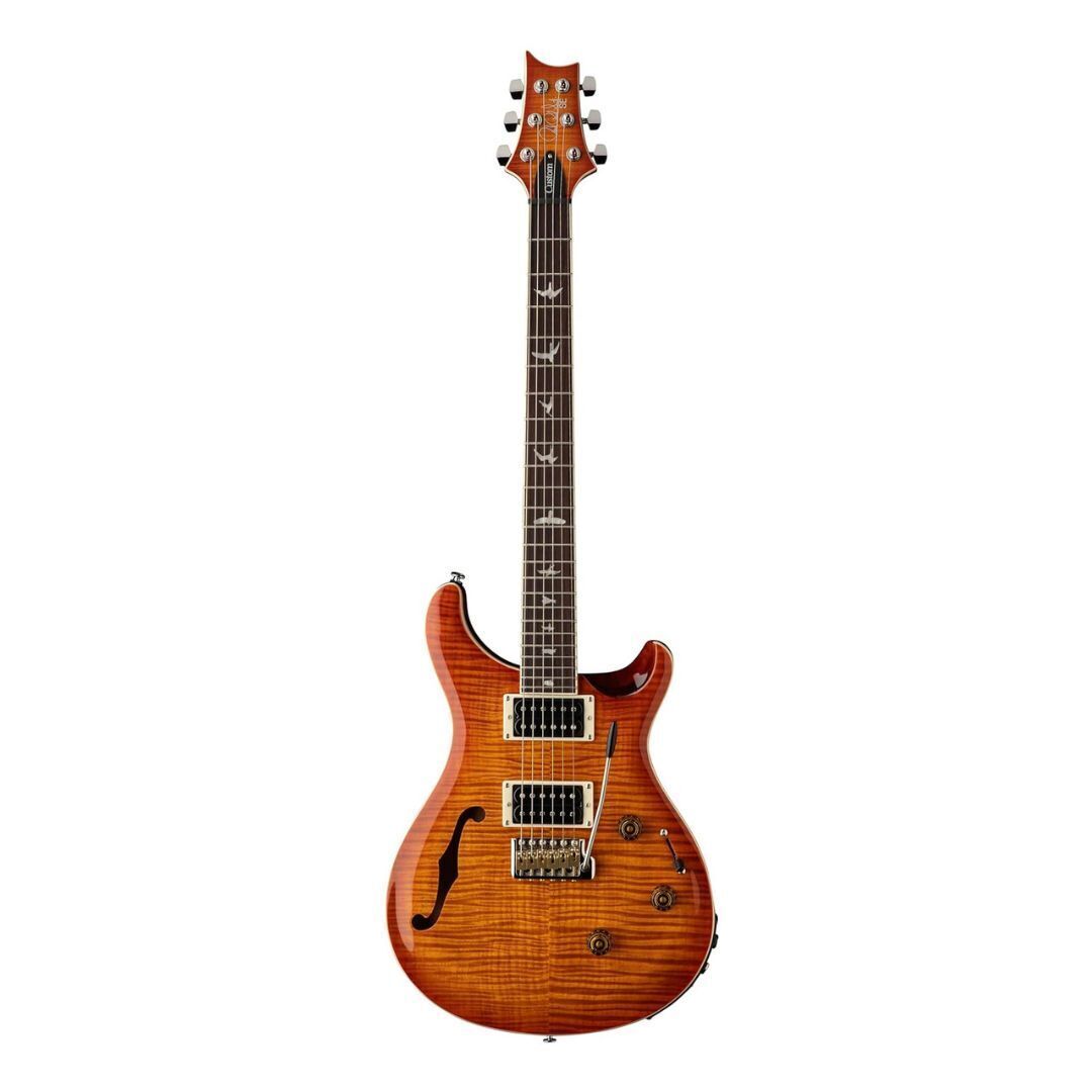 PRS SE Custom 24 Semi-Hollow Piezo Electric Guitar - Vintage Sunburst