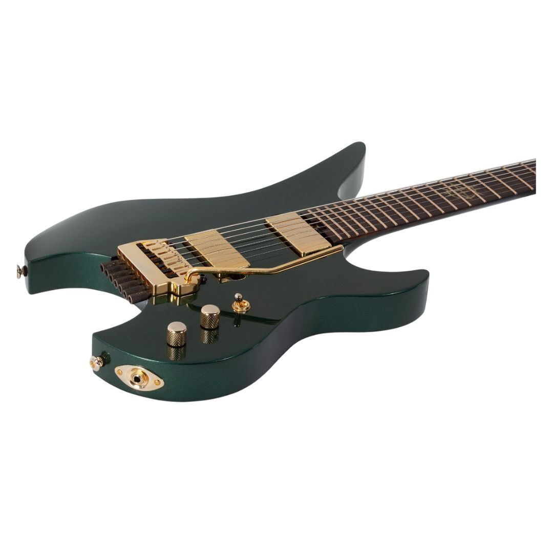Schecter Synyster Gates Custom-7 TR Headless in Oak Green Metallic