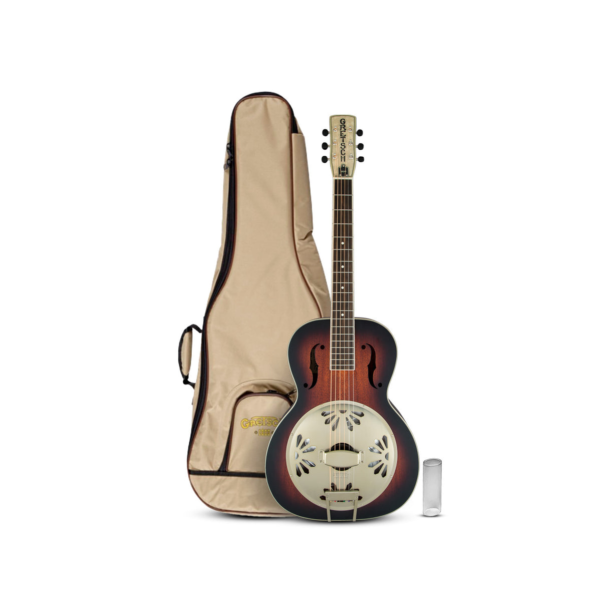 Gretsch G9241 Mahogany Round Neck Acoustic-Electric Resonator Guitar (2-Color Sunburst) Bundle