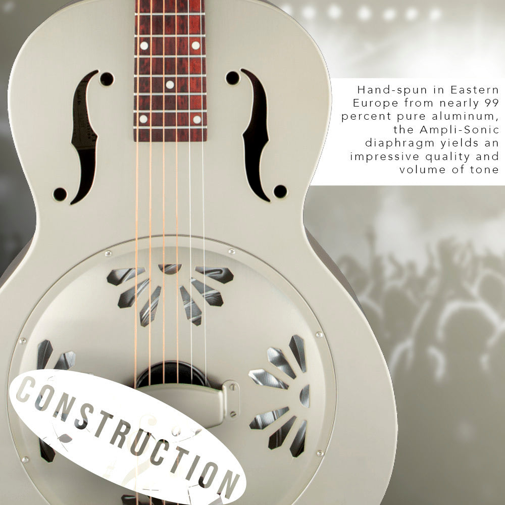 Gretsch G9201 Honey Dipper 6-String Resonator Guitar (Weathered Pump House Roof)
