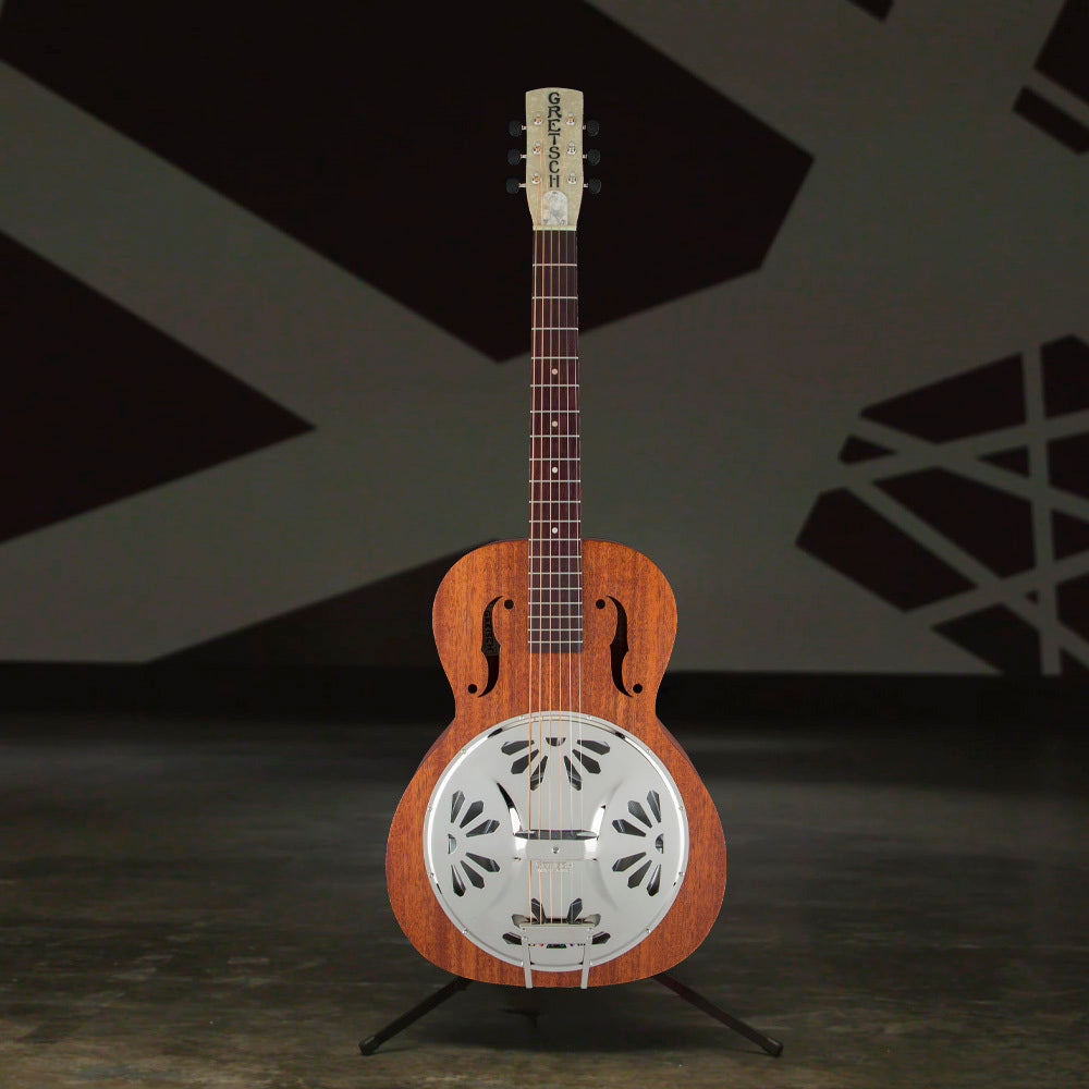 Gretsch G9200 Boxcar Round-Neck Mahogany Body Resonator 6-String Guitar Bundle