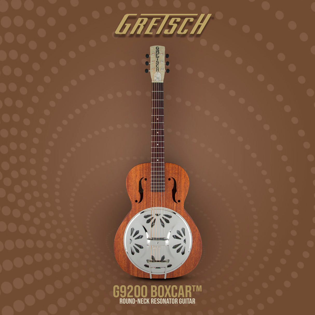 Gretsch G9200 Boxcar Round-Neck Mahogany Body Resonator 6-String Guitar Bundle