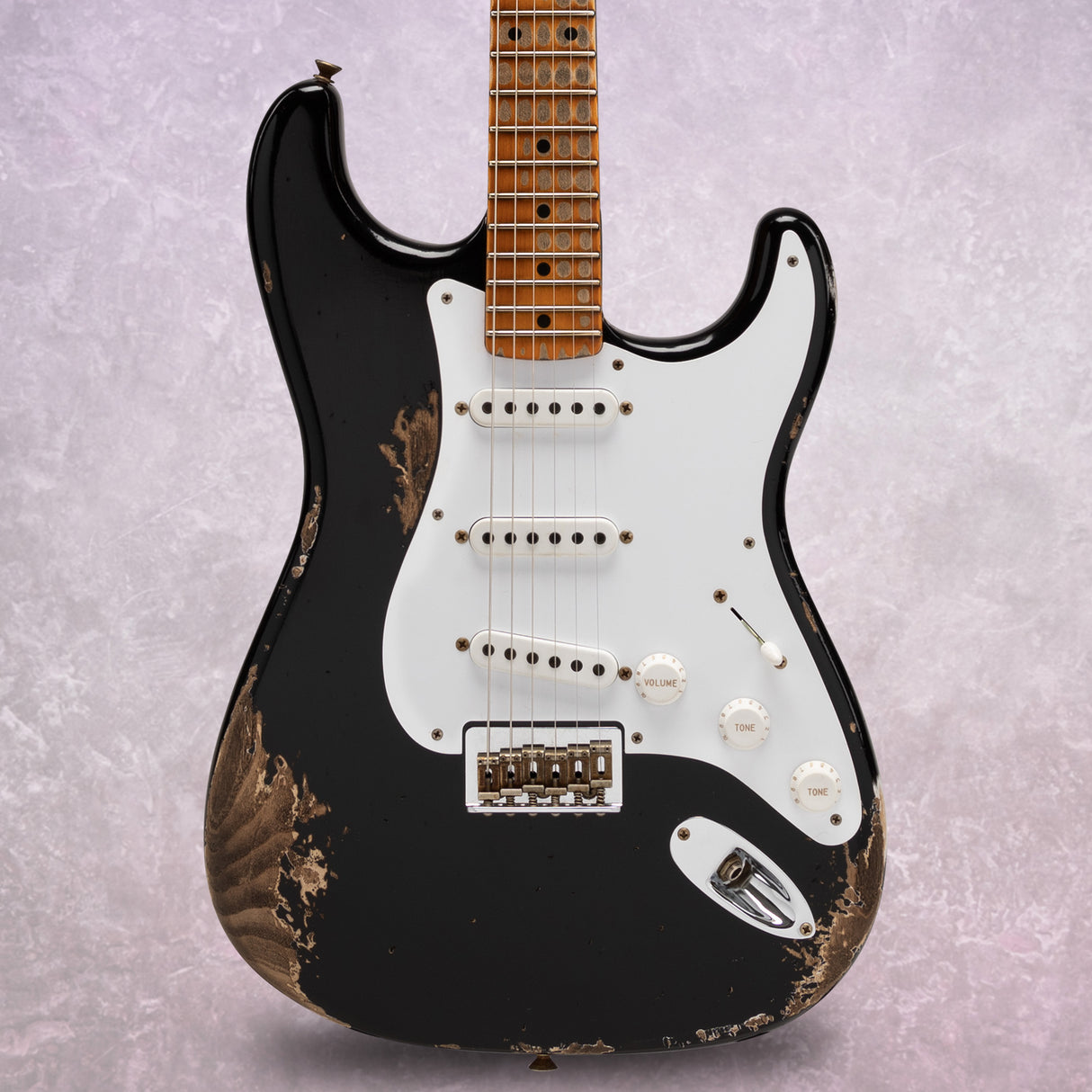 Fender Custom Shop Ltd. Ed. '54 Hardtail Stratocaster Heavy Relic, Aged Black
