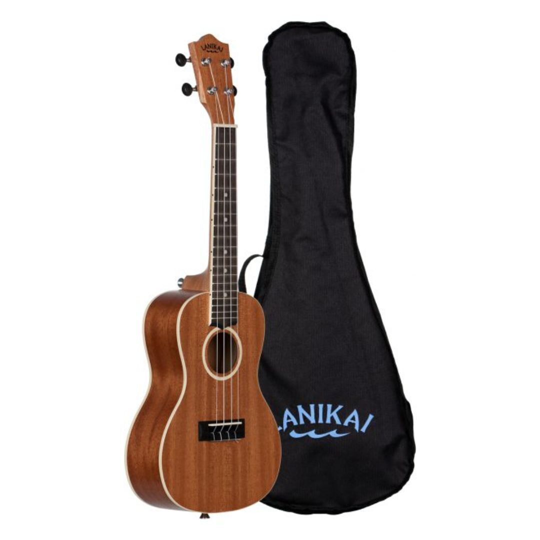 Lanikai Okoume Concert with binding and gig bag