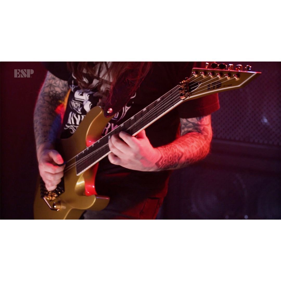 ESP LTD M-1 CTM '87 Left Handed Electric Guitar Metallic Gold