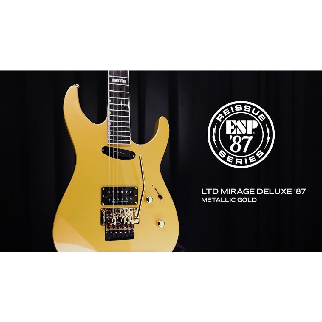 ESP LTD Mirage Deluxe '87 Electric Guitar in Metallic Gold