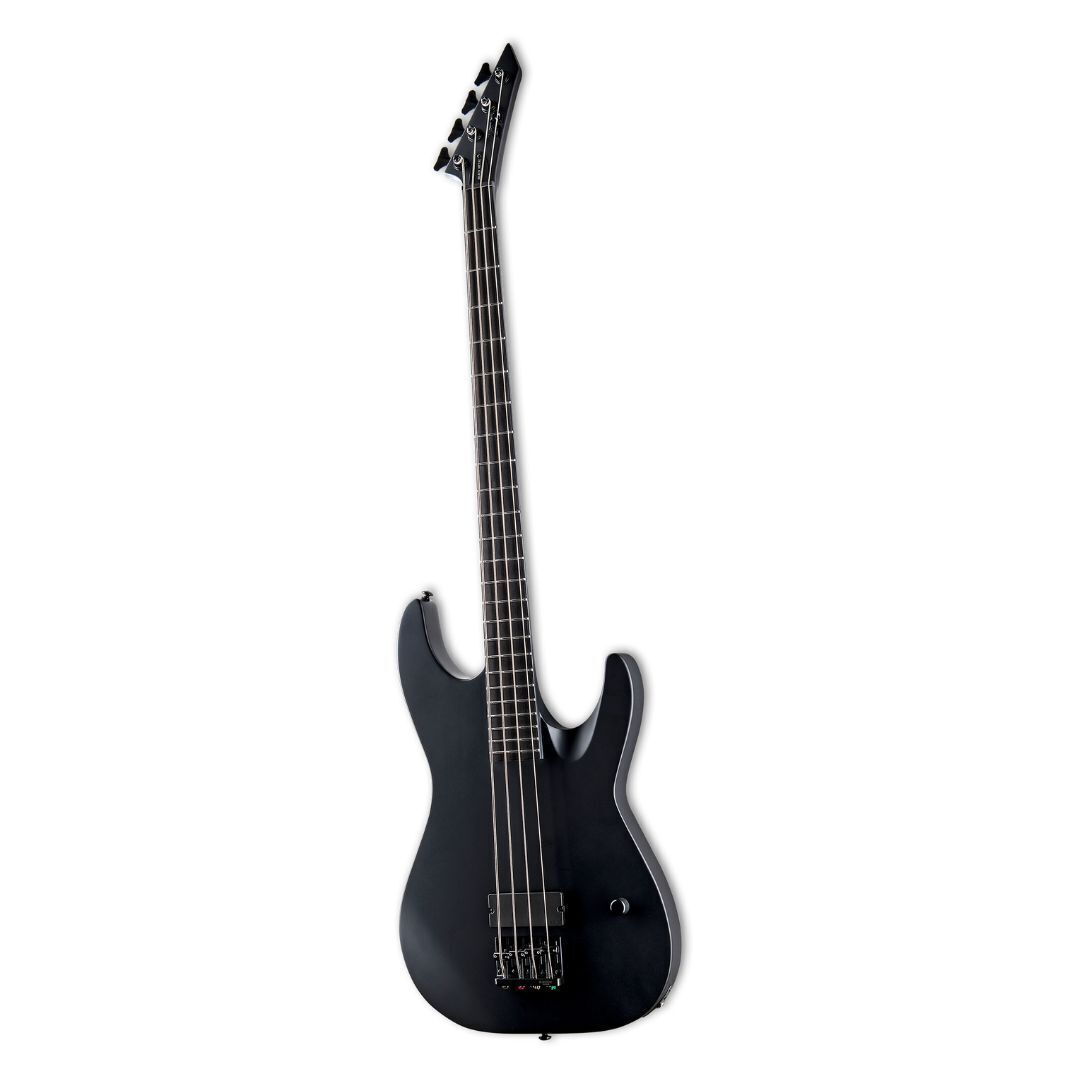 ESP LTD M-4 Black Metal Electric Bass Guitar in Black Satin