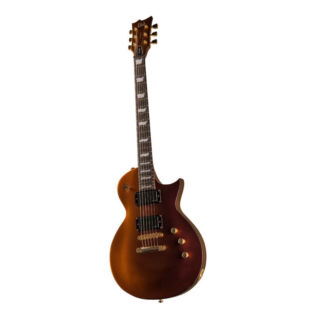 ESP 6 String LTD Deluxe EC-1000 Electric Guitar, Gold Andromeda - B-Stock