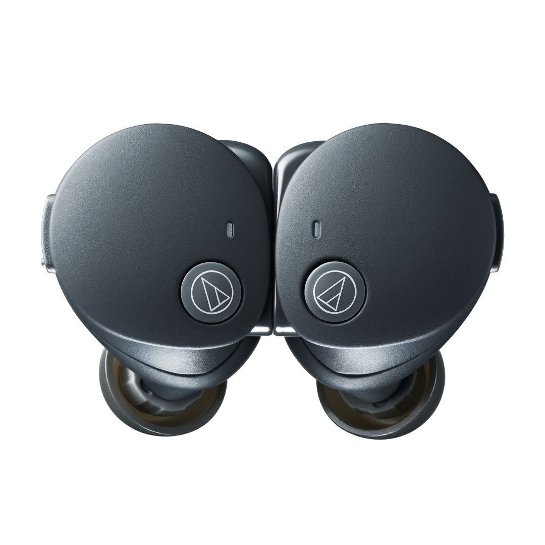 Audio-Technica ATH CKS50TW2 Water Resistant Dustproof Black Wireless Earbuds