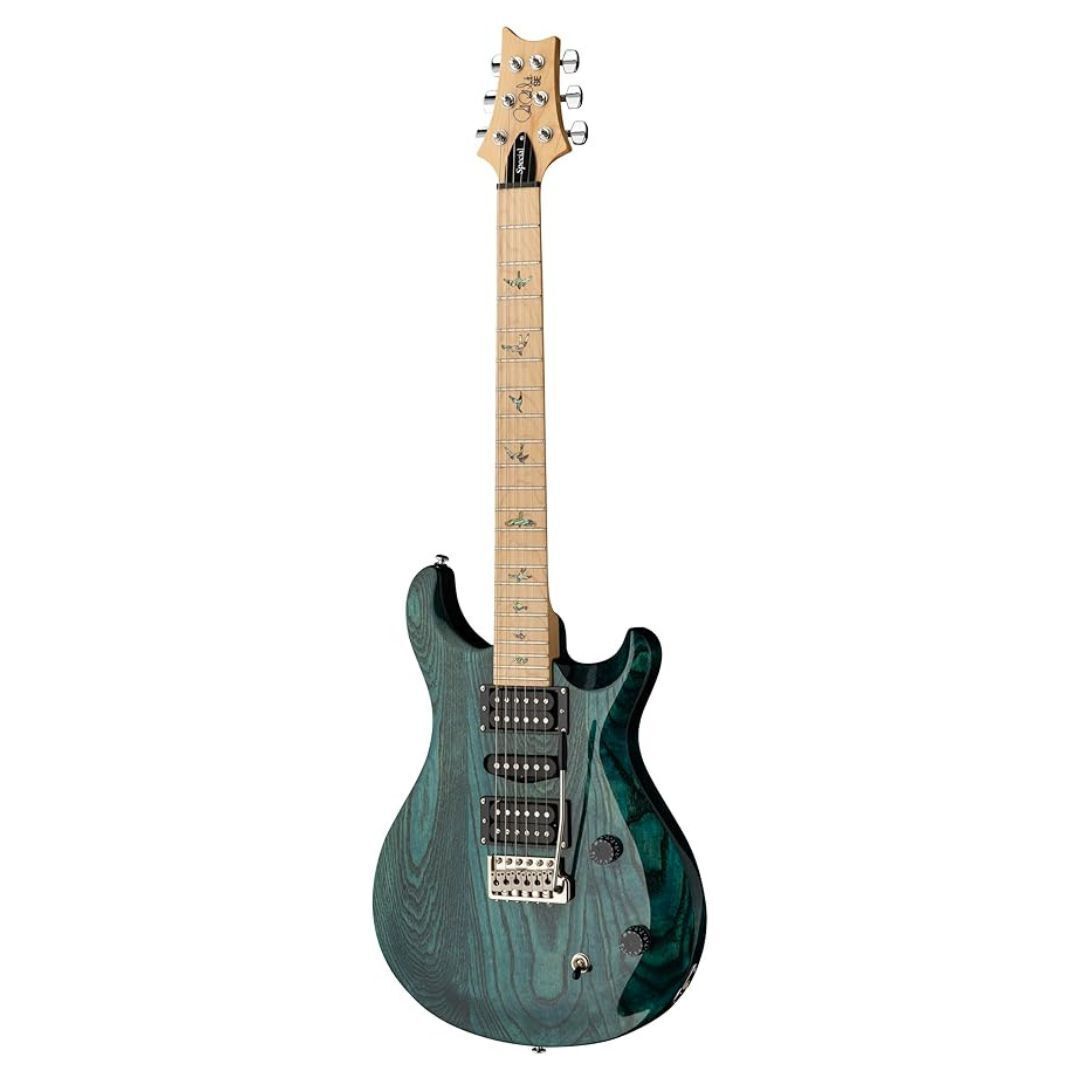 PRS SE Swamp Ash Special 6 String Electric Iri Blue Guitar with Maple Fretboard