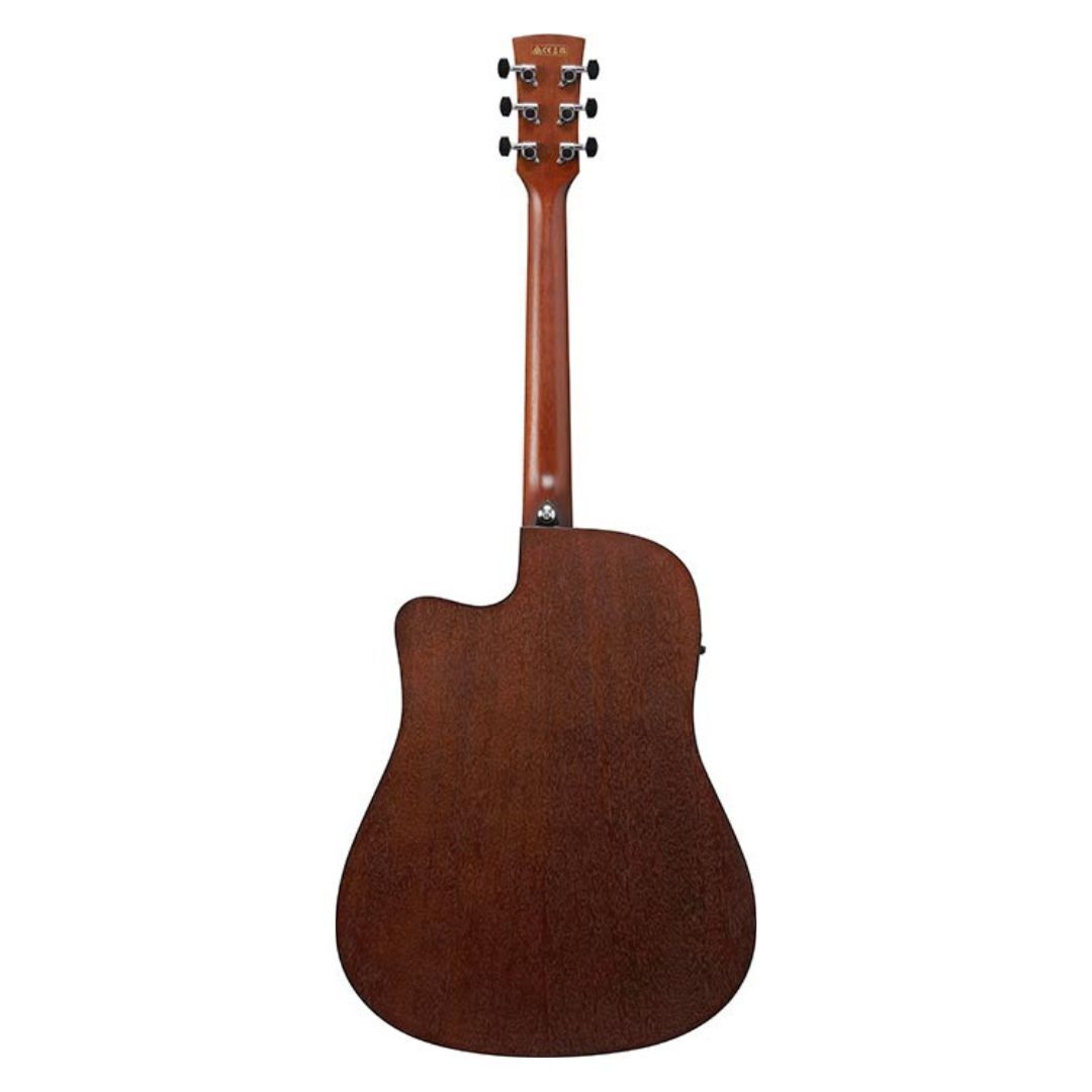 Ibanez PF54CE Weathered Black Open Pore Top, Open Pore Natural Back Guitar