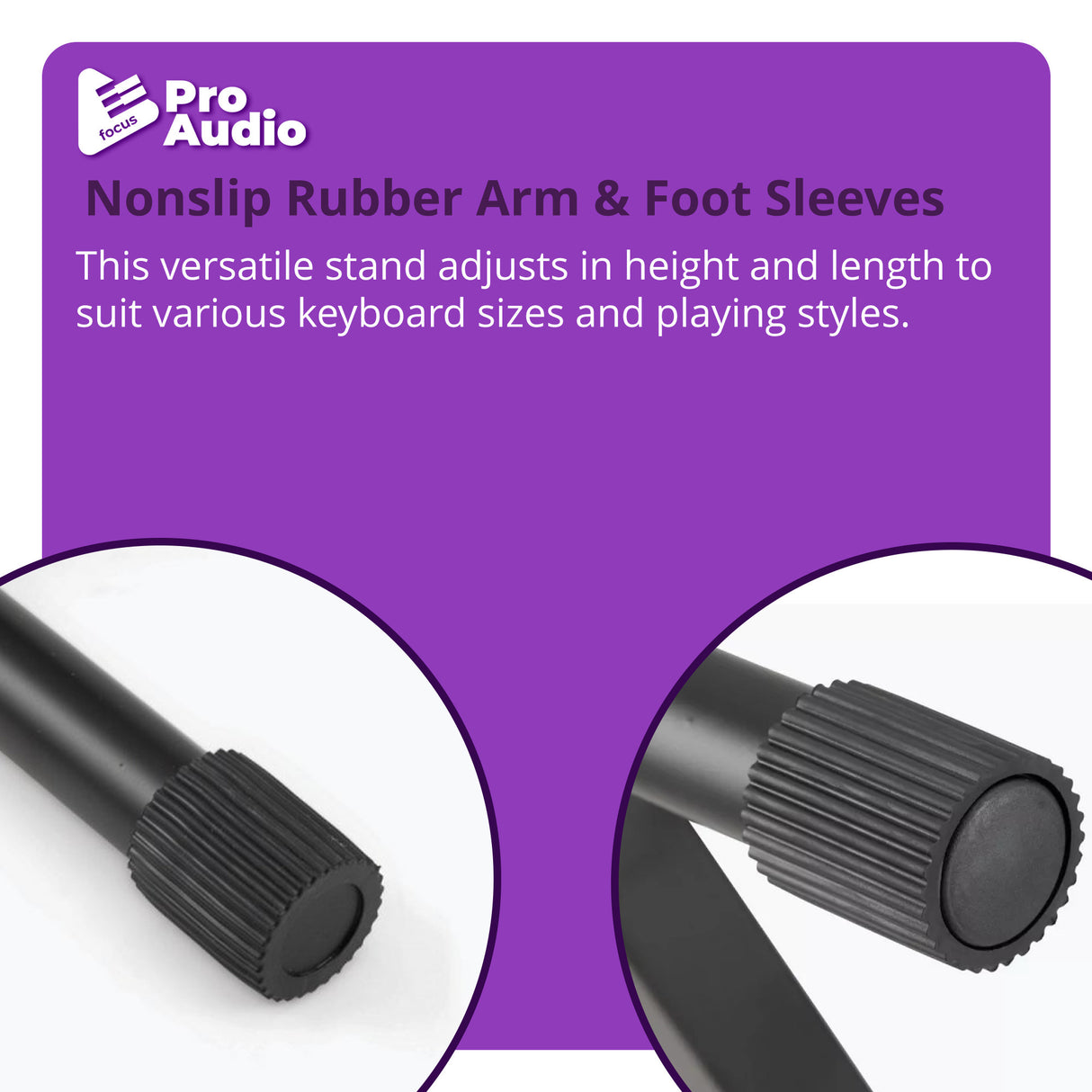 FocusProAudio Adjustable Double X Keyboard Stand