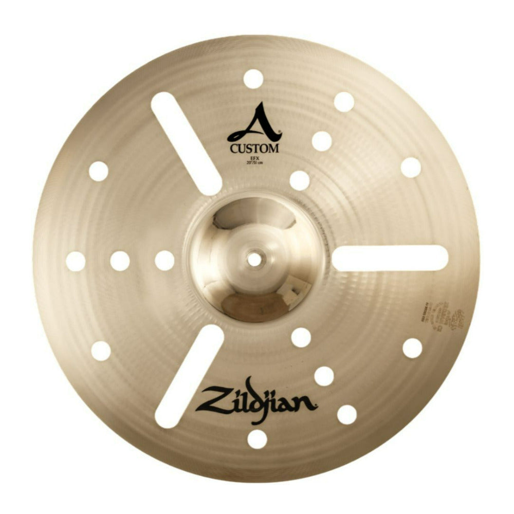 Zildjian A20808 10 Inch A Custom Bright Laser Cut EFX Crash Cymbal