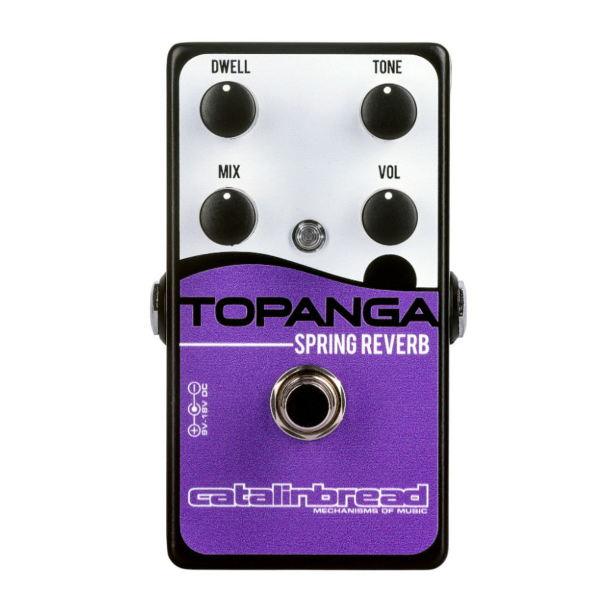 Catalinbread Topanga Classic Spring Reverb Purple Pedal with 3 Knob Controls