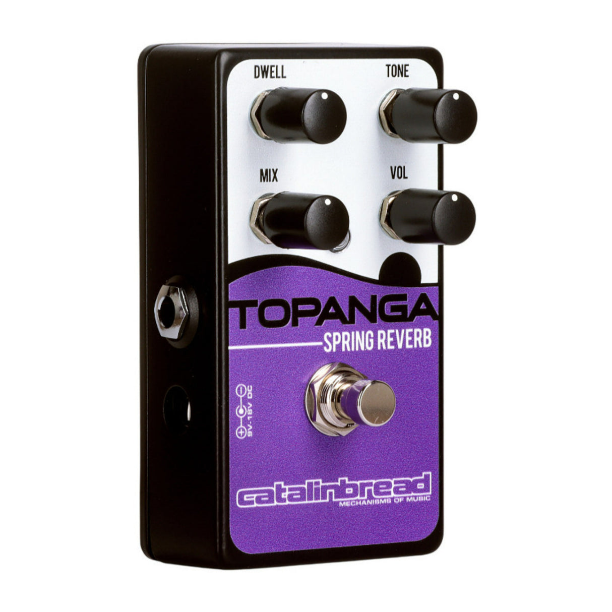 Catalinbread Topanga Classic Spring Reverb Purple Pedal with 3 Knob Controls