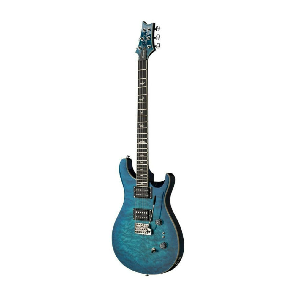 PRS SE 24 8 Custom Quilt Top 6 String Right Handed Lake Blue Electric Guitar