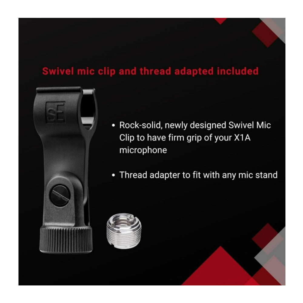 SE Electronics X1 A Black Condenser Microphone with Cardioid Polar Pattern