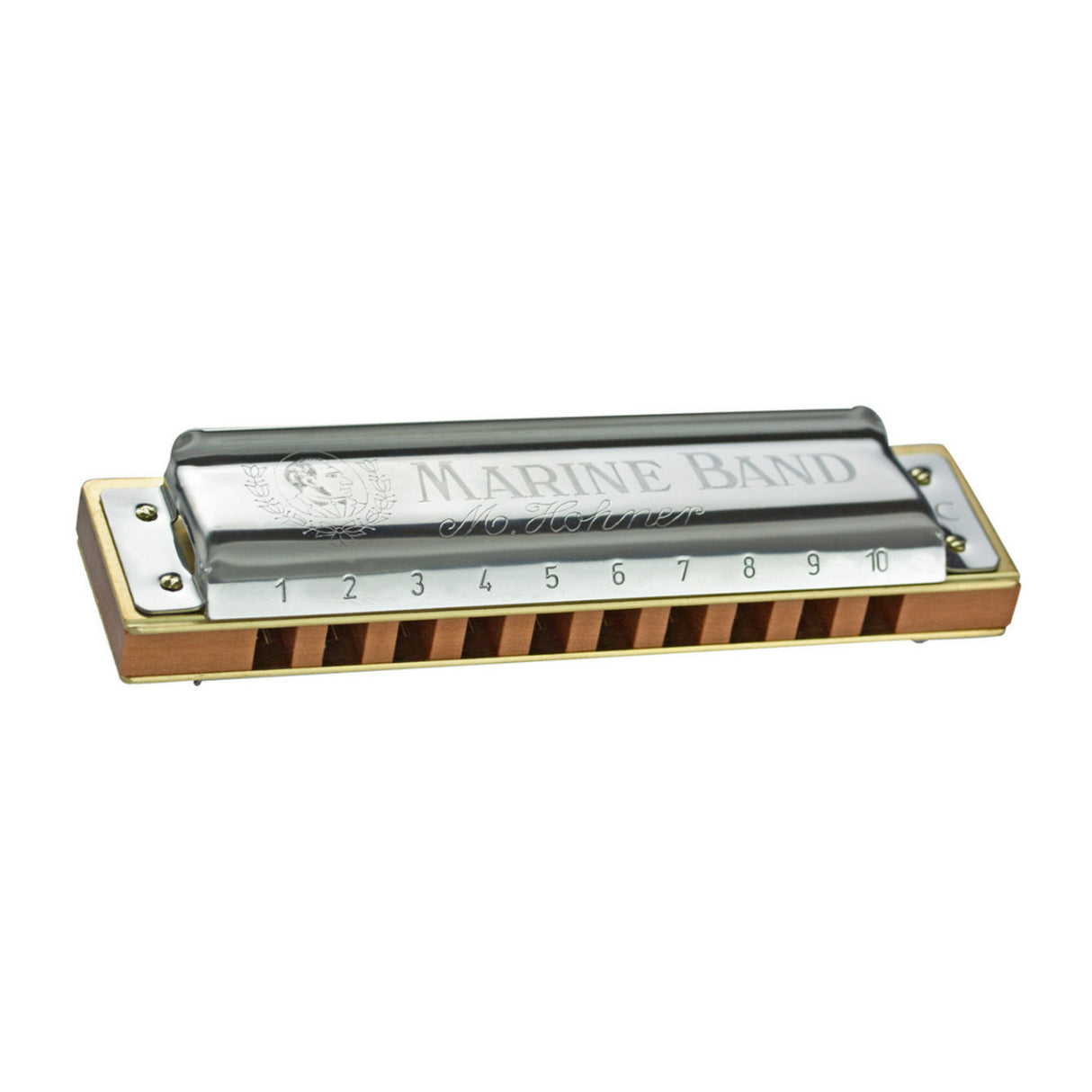 Hohner Marine Band 1896 Stainless Steel Harmonica with Brass Body 5 Pack