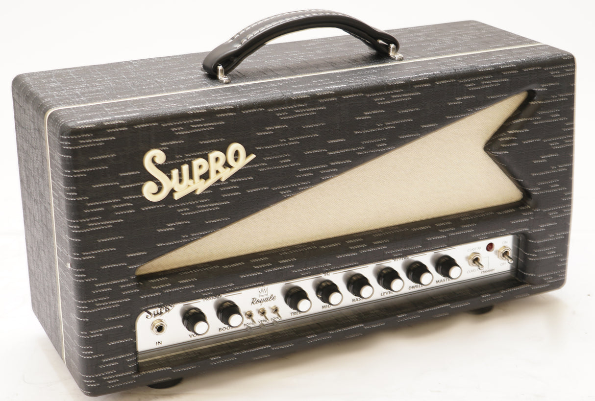 Supro 1932RH Royale 50W Tube Amplifier Head (Black Scandia) (Used)