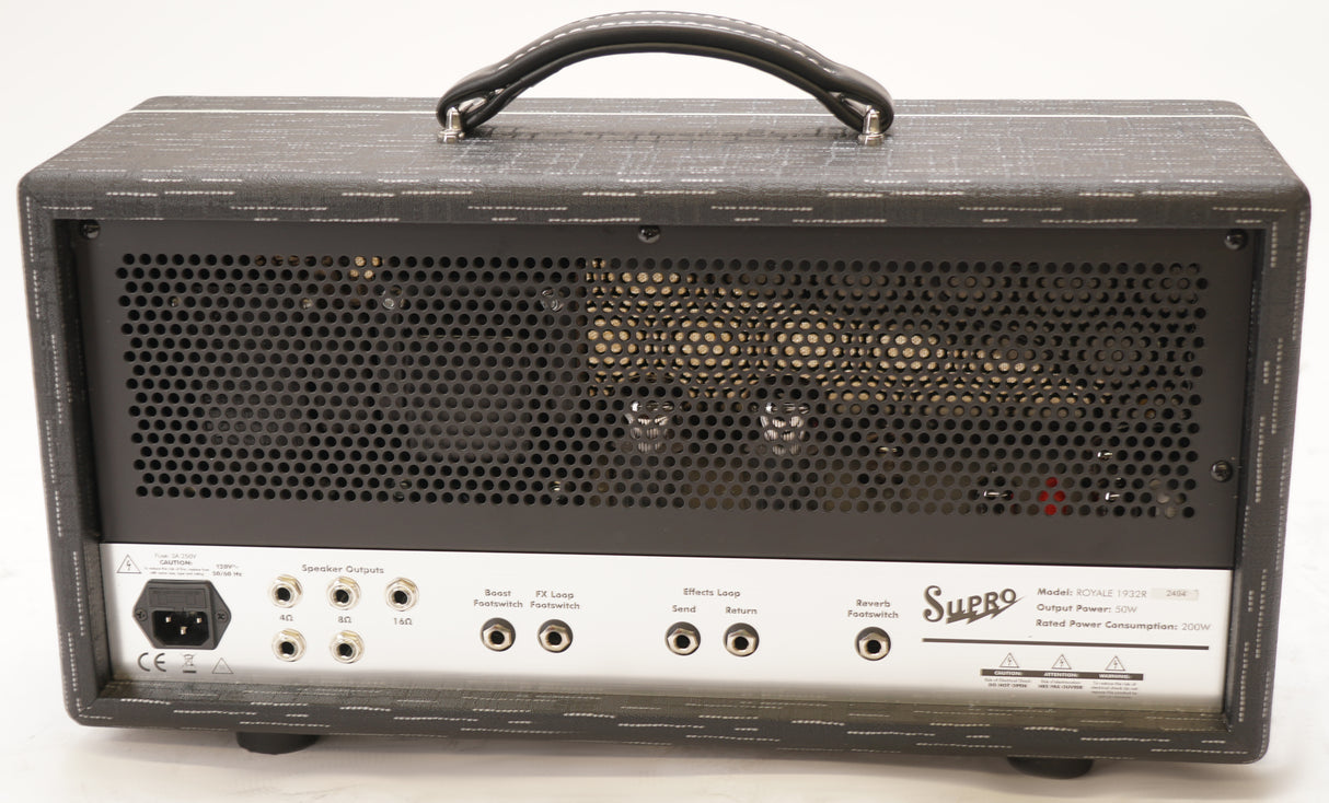Supro 1932RH Royale 50W Tube Amplifier Head (Black Scandia) (Used)