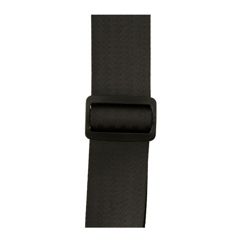 PRS 2 Inch Black Nylon Seatbelt Strap with Leather Ends