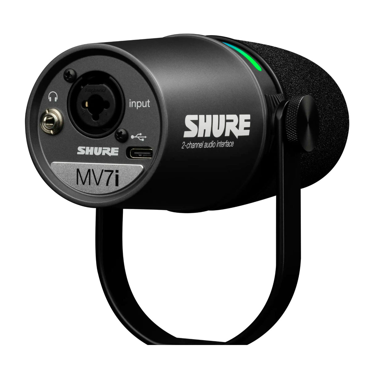Shure MV7i Black Smart Microphone and Interface with Voice Isolation