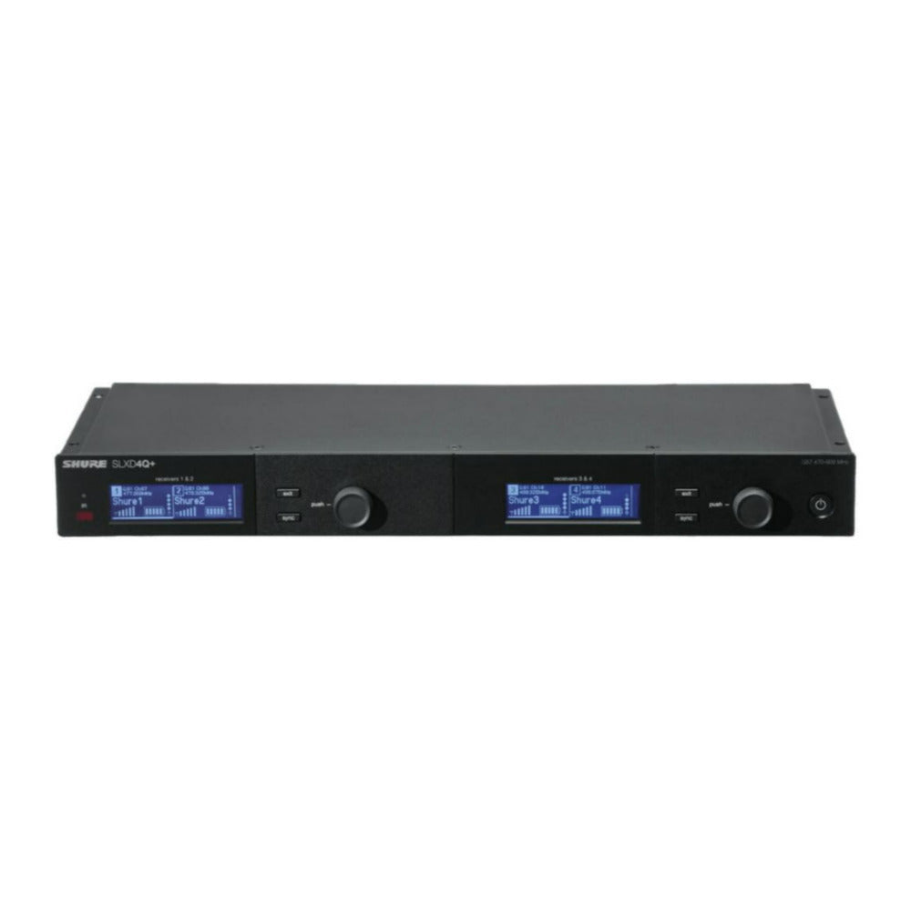 Shure SLXD4Q Plus Black Quad Channel Receiver with 24 Bit Digital Audio