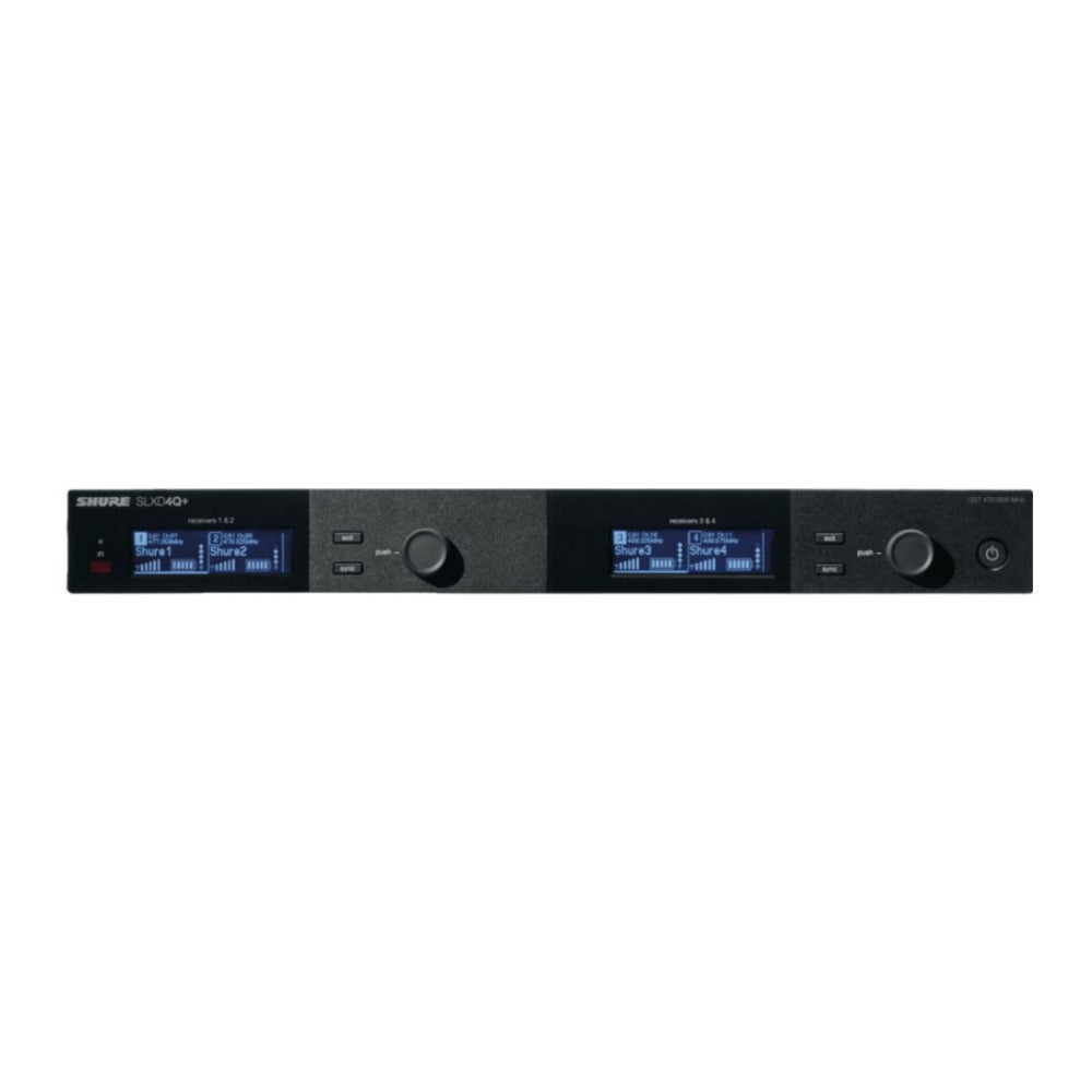 Shure SLXD4Q Plus Black Quad Channel Receiver with 24 Bit Digital Audio