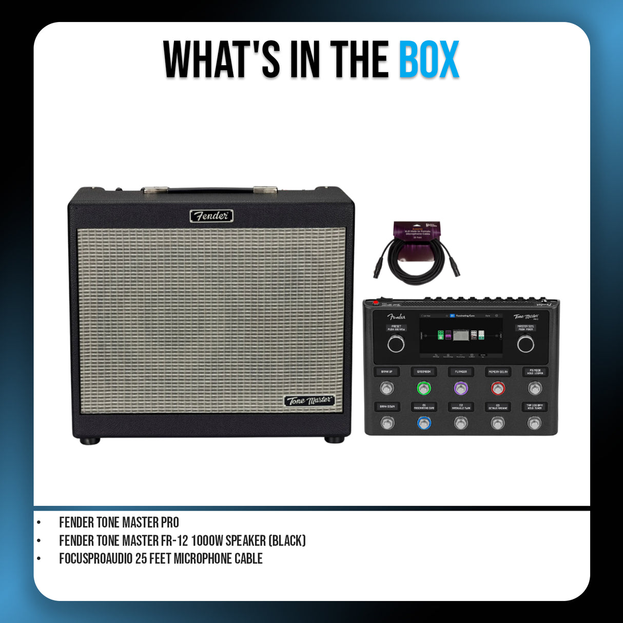 Fender Tone Master Pro with 500 Presets Bundle with Speaker and Microphone Cable