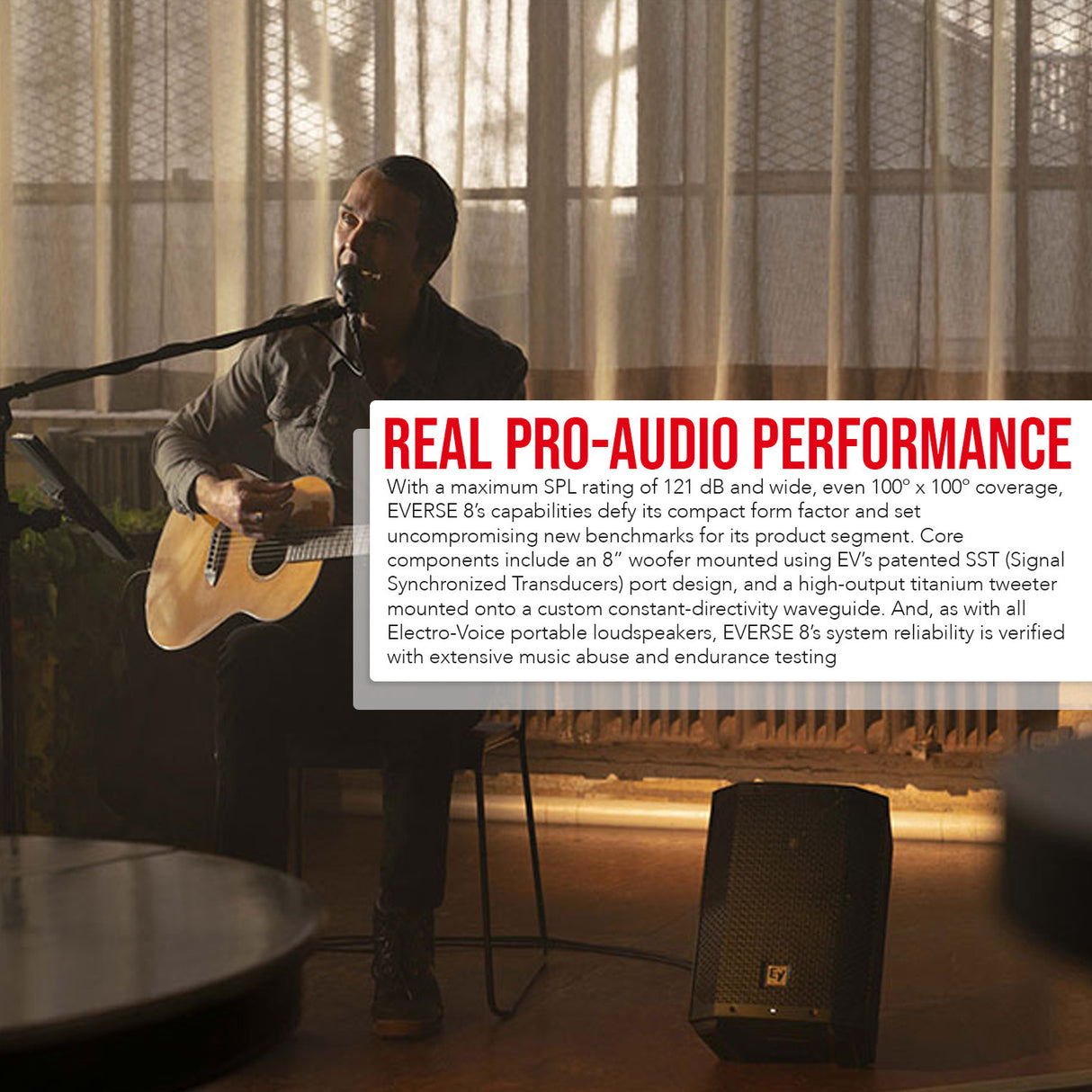 Electro Voice EVERSE 8 8 Inch Battery Powered Black 2 Pack Loudspeaker Bundle