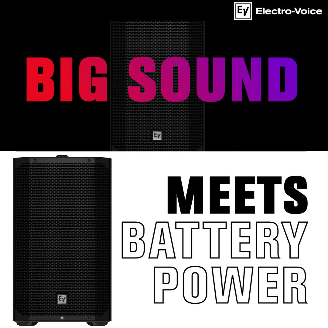 Electro-Voice EVERSE 12 12 Inch Battery Powered Black Loudspeaker Bundle