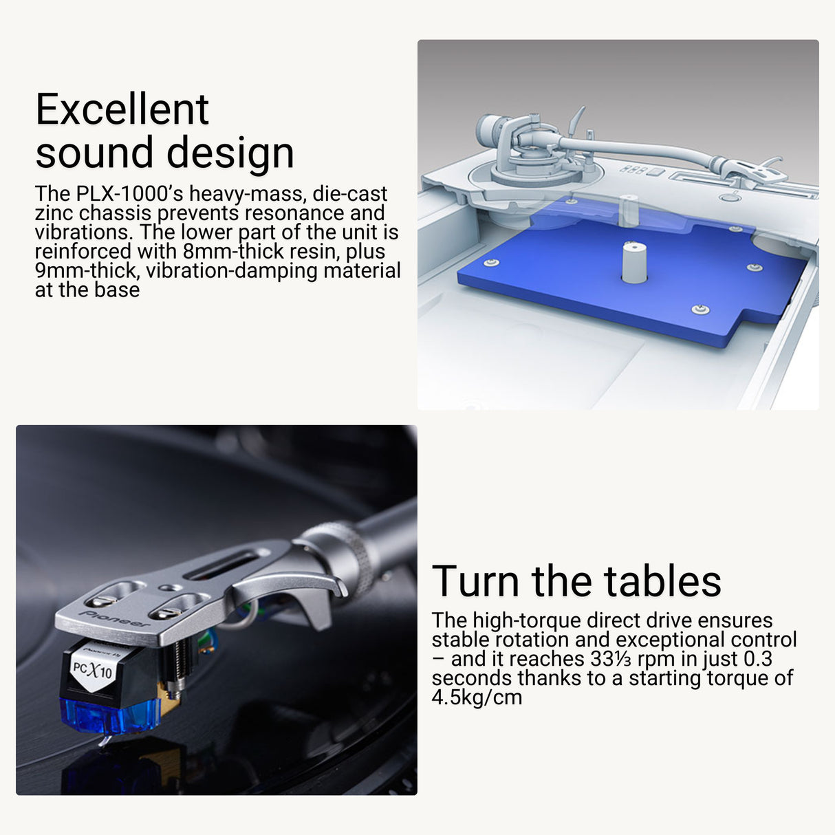 Pioneer DJ PLX 1000 2 Pack Analog Turntable and DJ Mixer Bundle