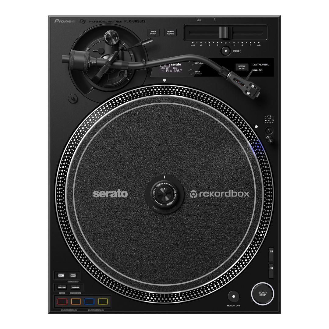 Pioneer DJ PLX CRSS12 Professional Direct Drive Black Turntable 2 Pack Bundle