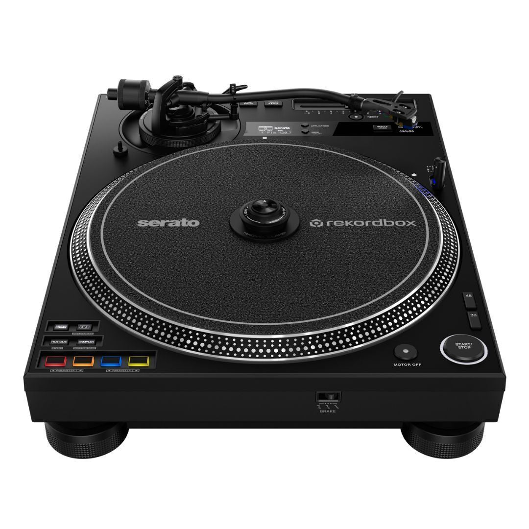 Pioneer DJ PLX CRSS12 Direct Drive 2 Pack Turntable and Mixer Bundle