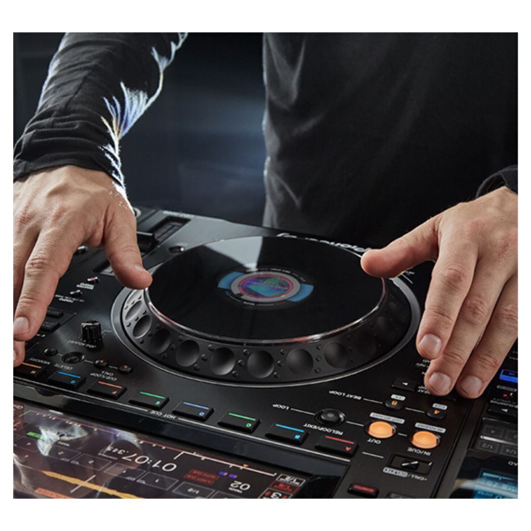 Pioneer DJ CDJ 3000 Professional Black DJ Multi Player 2 Pack with Mixer Bundle