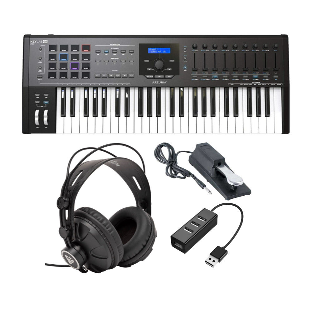 Arturia KeyLab MkII 49-Key MIDI Keyboard Controller with Headphones Bundle
