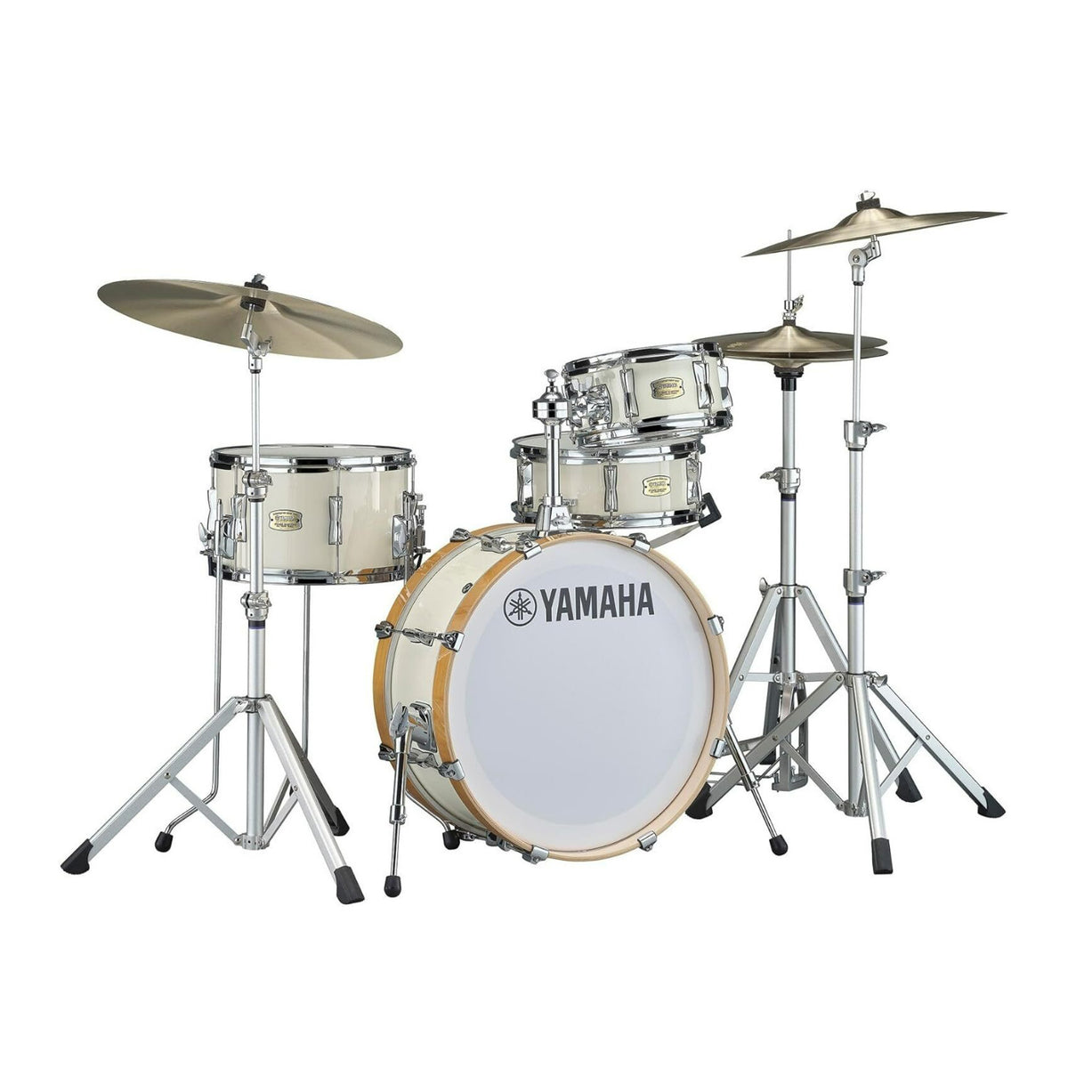 Yamaha SBP0F4HCLW Stage Custom Hip Classic White Acoustic Drum Set (Open Box)