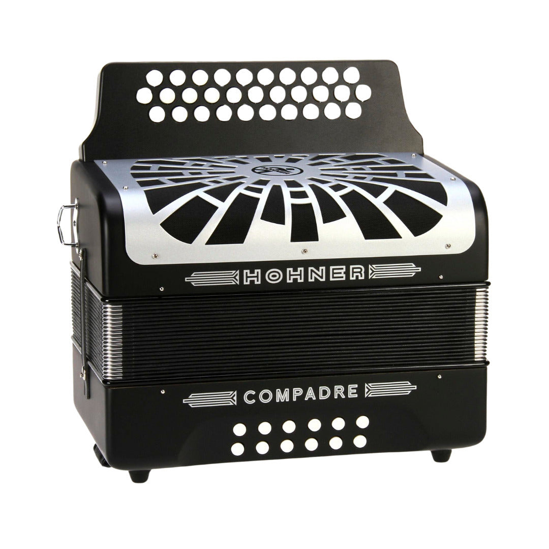 Hohner Compadre FBbEb Musica Tipica Series Accordion with Gig Bag (Black) (Open Box)