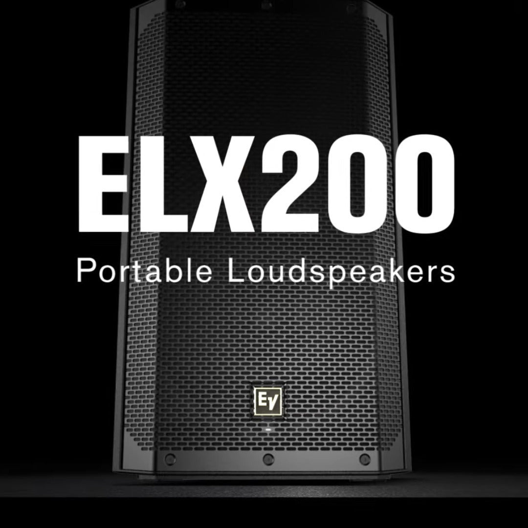 Electro-Voice ELX200-10P 10 inch 1200W 2-Way Powered Speaker Bundle