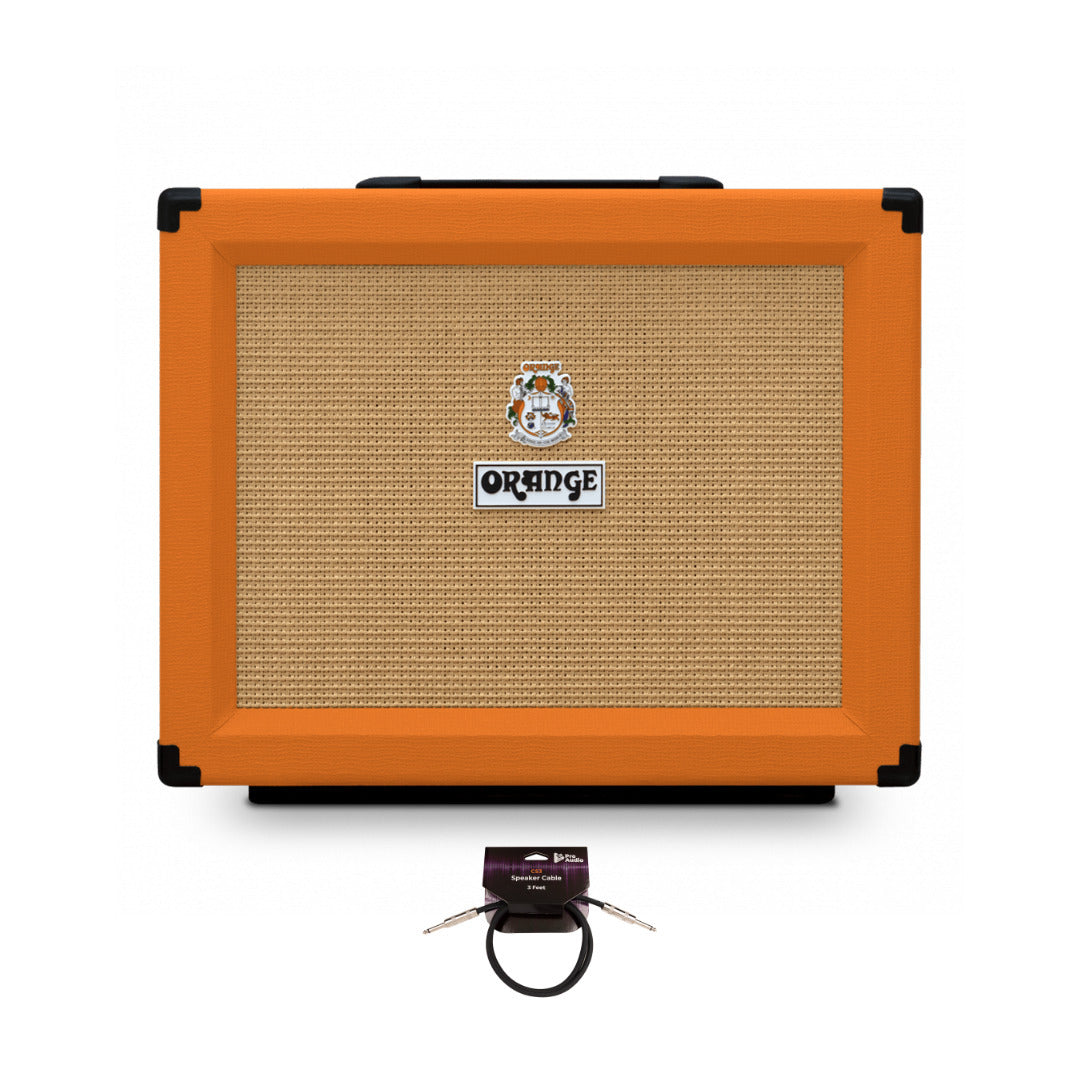 Orange Amps PPC112 60W Guitar Speaker Cabinet with 3ft Speaker Cable (2 Items)