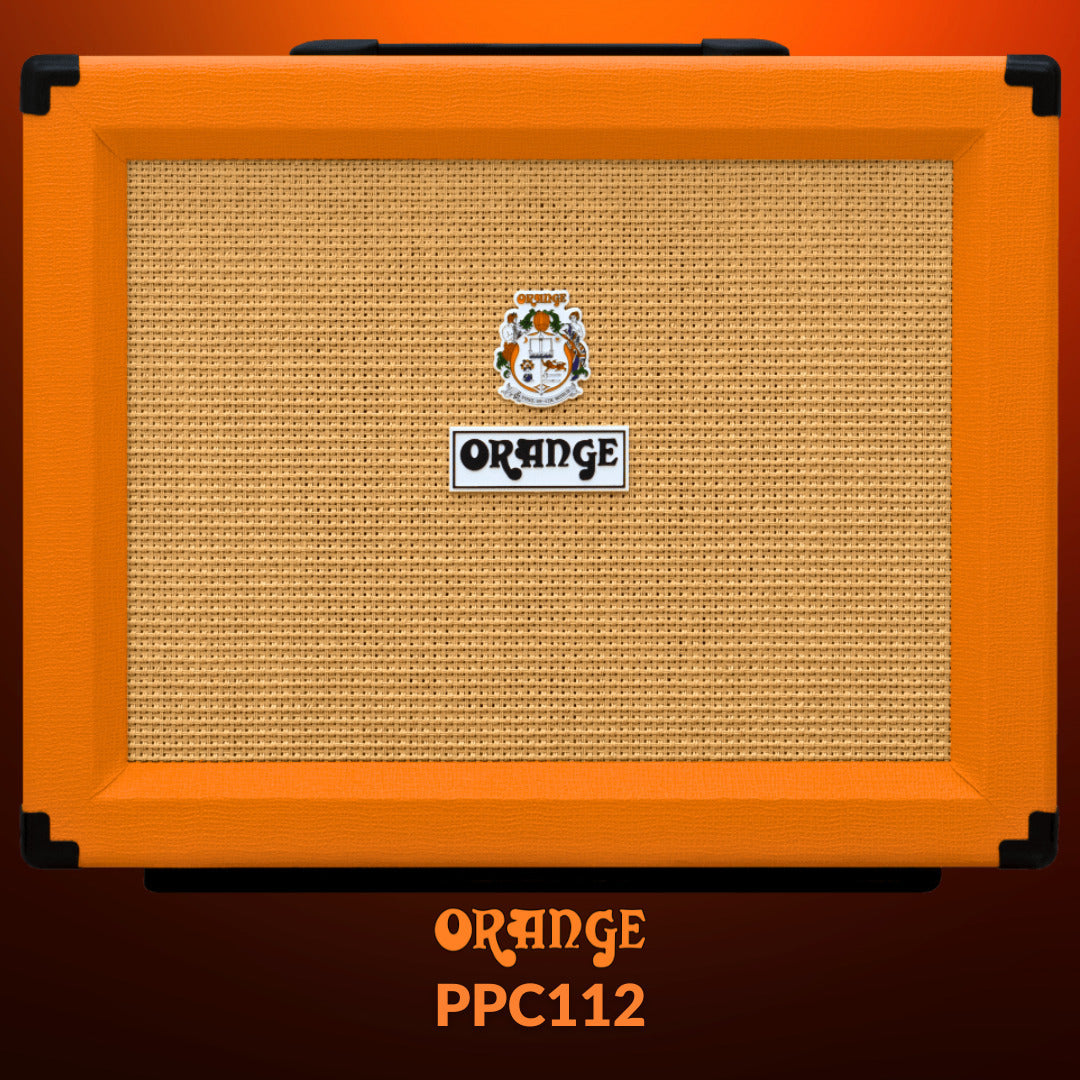Orange Amps PPC112 60W Guitar Speaker Cabinet with 3ft Speaker Cable (2 Items)
