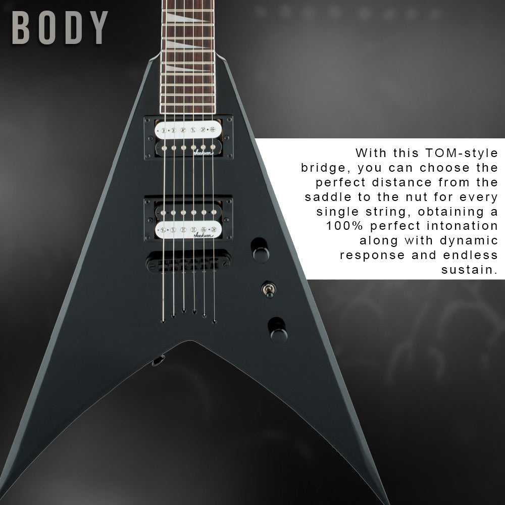 Jackson JS Series King V JS32T Gloss Black Electric Guitar with Gig Bag Bundle