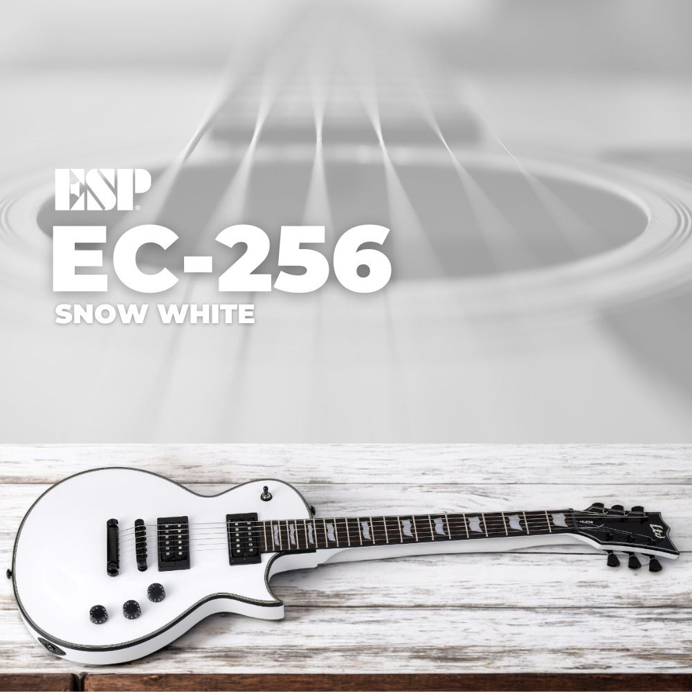 ESP LTD EC 256 Eclipse Snow White Electric Guitar with ESP Guitar Form Fit Case