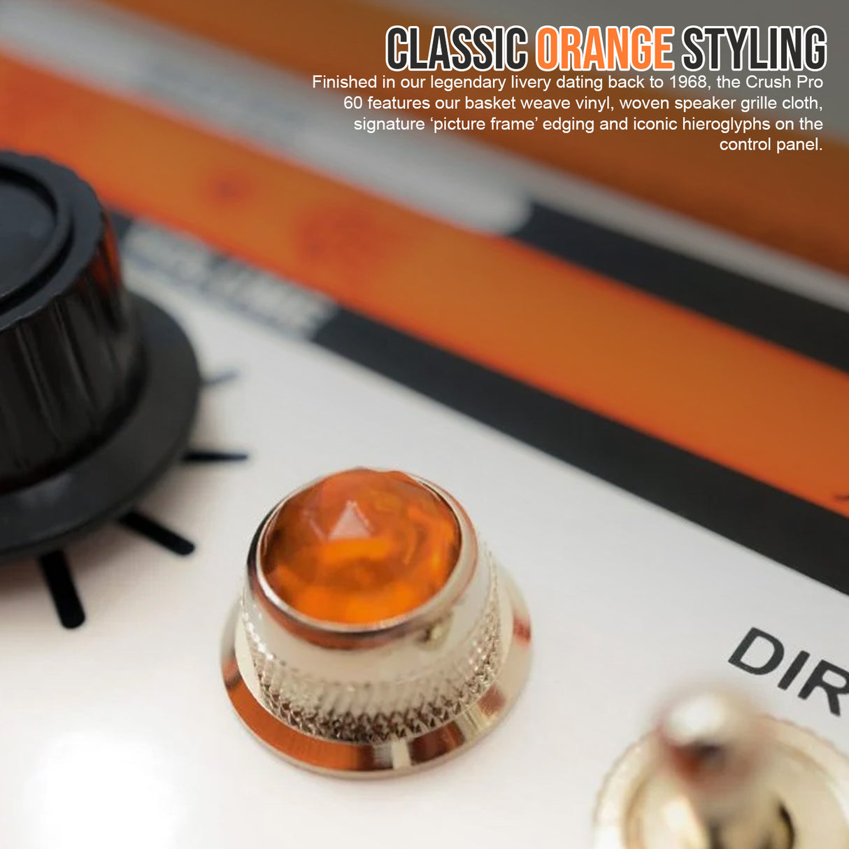 Orange Amplifiers Crush Pro CR60C Guitar Combo Amp and TS Guitar Cable Bundle