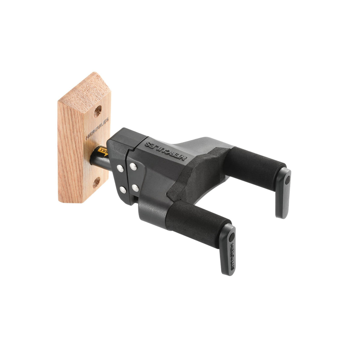 Hercules GSP38WB PLUS, Auto-Swivel Wall Mount Guitar Hanger, Wood Base (Black)