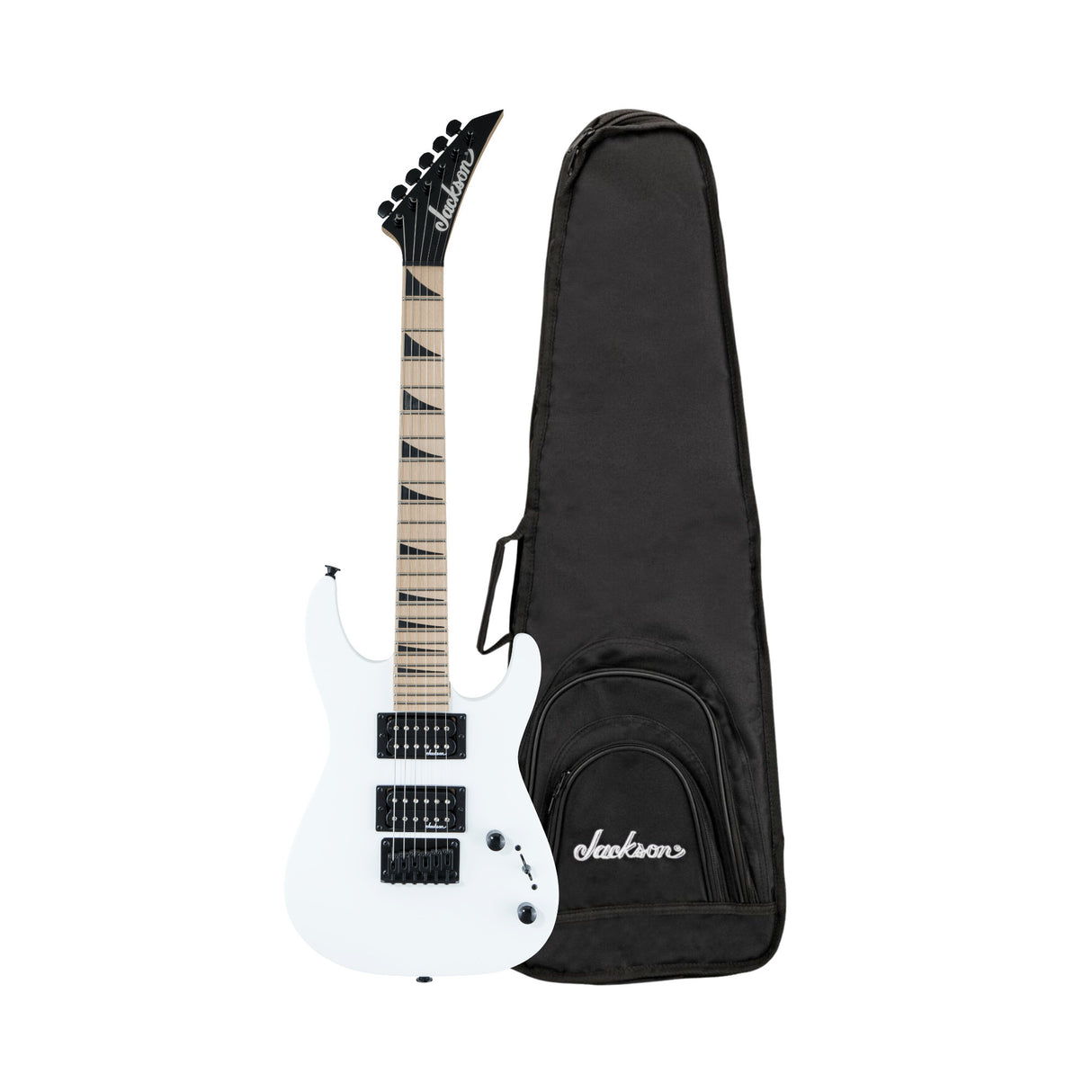 Jackson JS Series Dinky Minion JS1XM 6 String Snow White Electric Guitar Bundle