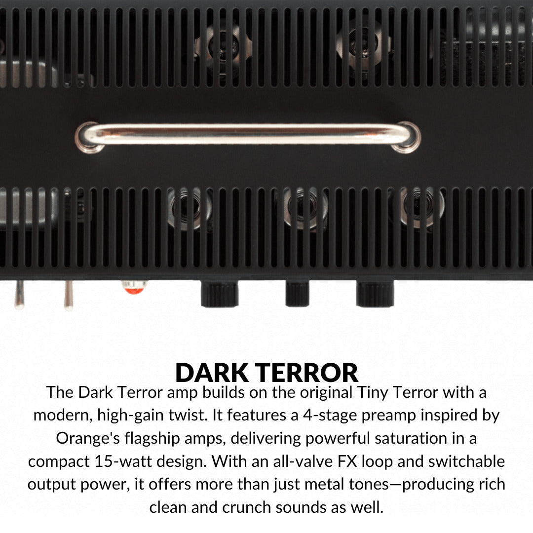 Orange Dark Terror 15W Compact Tube Amp with Guitar Cable Cable (2 Items)