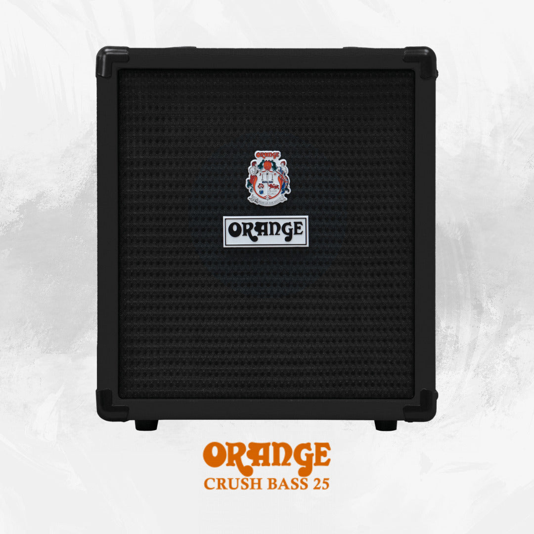 Orange Crush Bass 25 Combo Black Amplifier with 10ft Guitar Cable (2 Items)