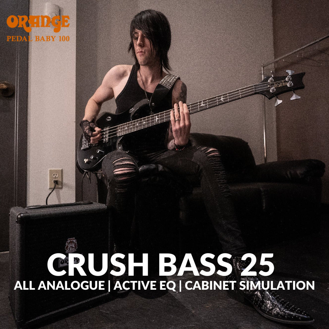 Orange Crush Bass 25 Combo Black Amplifier with 10ft Guitar Cable (2 Items)