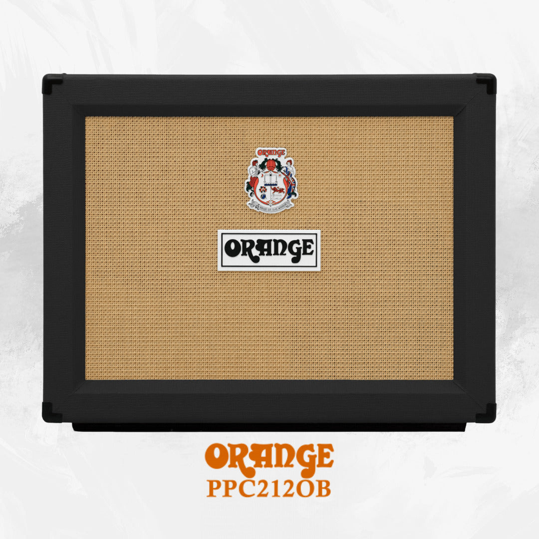 Orange PPC212OB 120W Open Back Cabinet (Black) with 3ft Speaker Cable (2 Items)